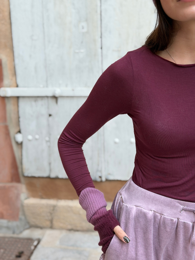 Top ELIO manches longues bordeaux