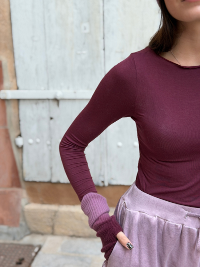 Top ELIO manches longues bordeaux