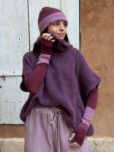 Pull ANDY sans manches violet