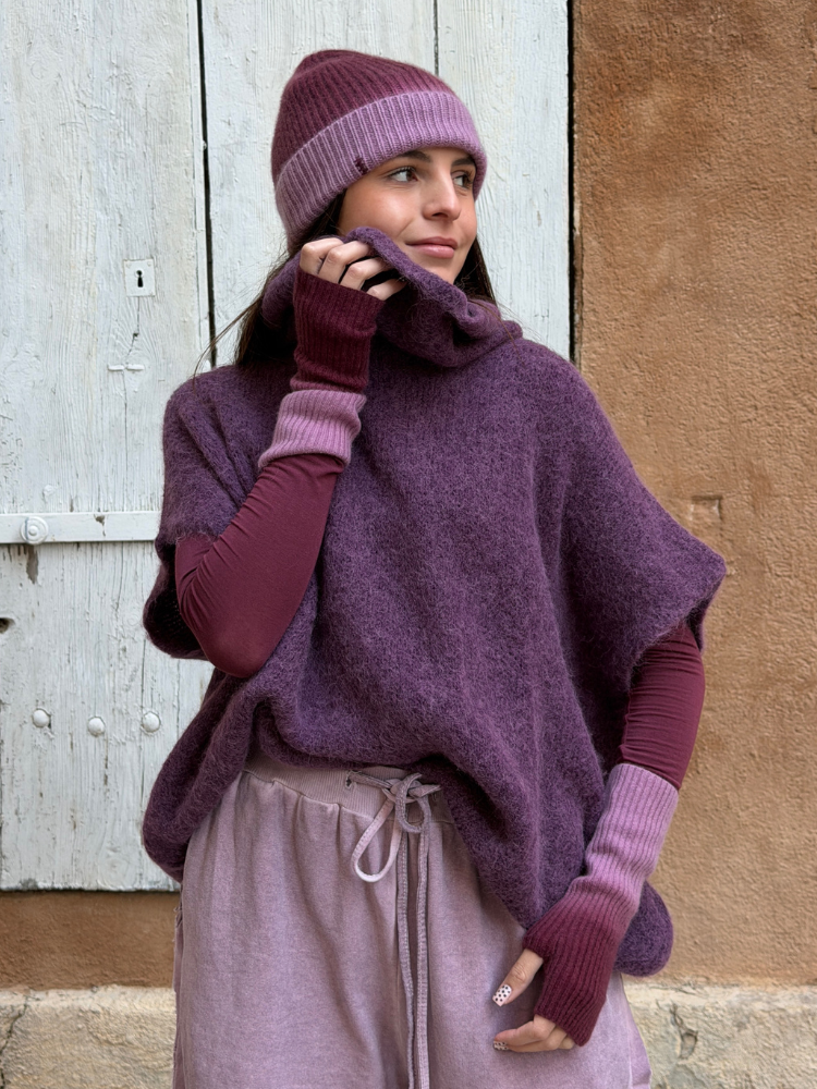 Pull ANDY sans manches violet