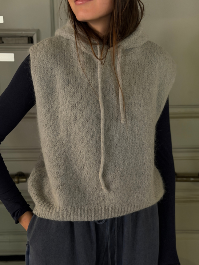 Pull sans manches LARA gris