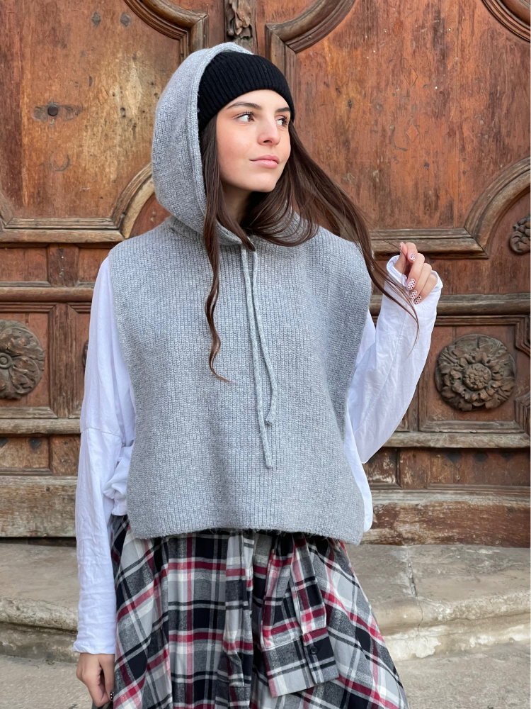 Col cagoule ANNA gris