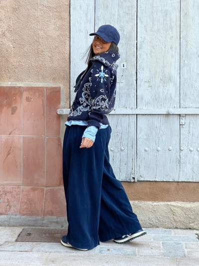 Pantalon VALENTINA marine 2