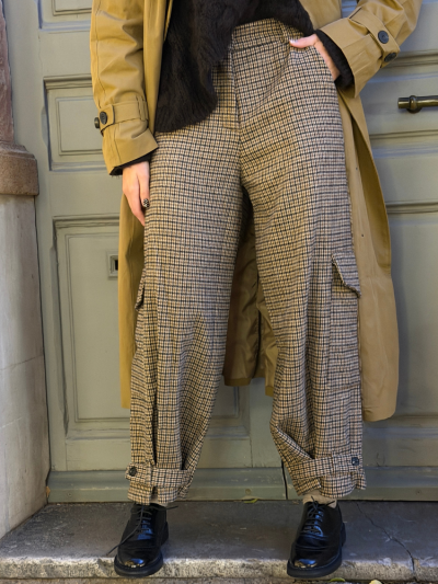 Pantalon MAX camel pied de...