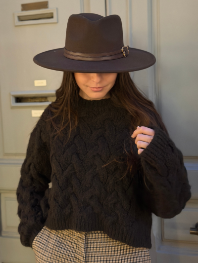 Pull torsade MAXIME choco