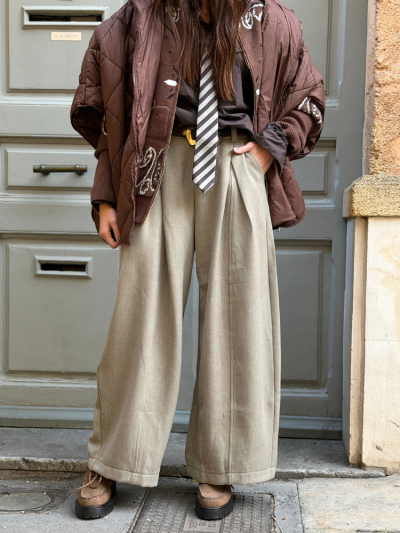 Gilet zippé ANGE marron