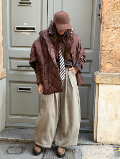 Gilet zippé ANGE marron 2