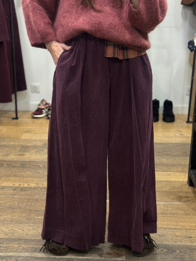 Pantalon VALENTINA prune