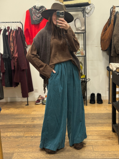 Pantalon VALENTINA turquoise 2