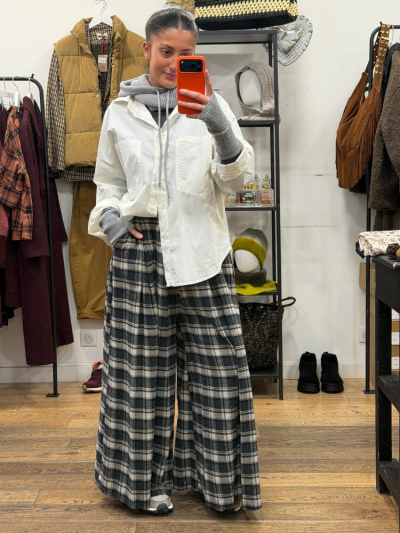 Pantalon CANCUN carreaux gris 2