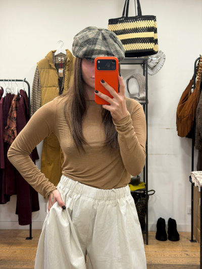 Top ELIO manches longues camel