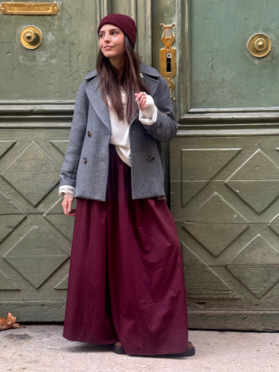 Jupe JULIETTE bordeaux 2