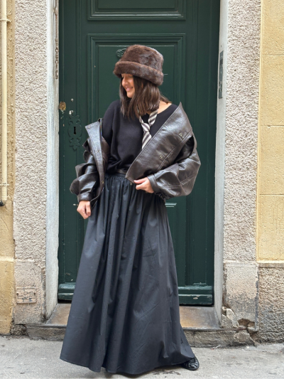 Chapka AMBRE fourrure choco 2