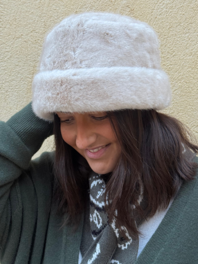 Chapka AMBRE fourrure beige 2