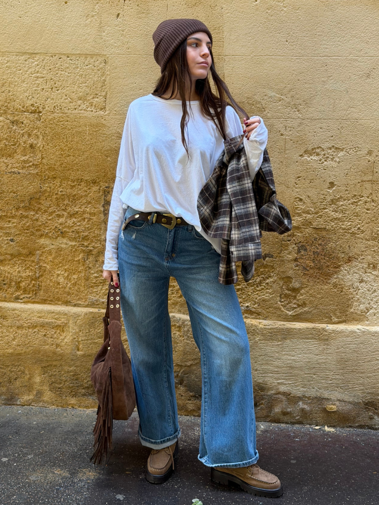 T-shirt NINETTE loose blanc