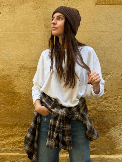 T-shirt NINETTE loose blanc