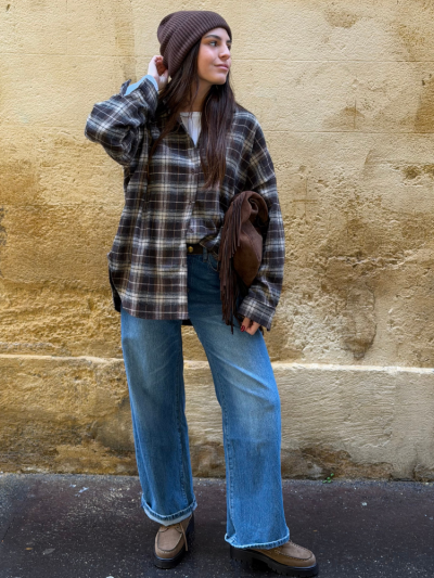 Chemise PAULA marron 2