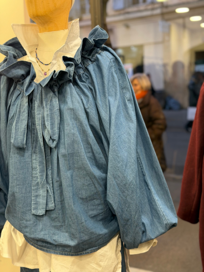 Blouse FROU-FROU denim foncé