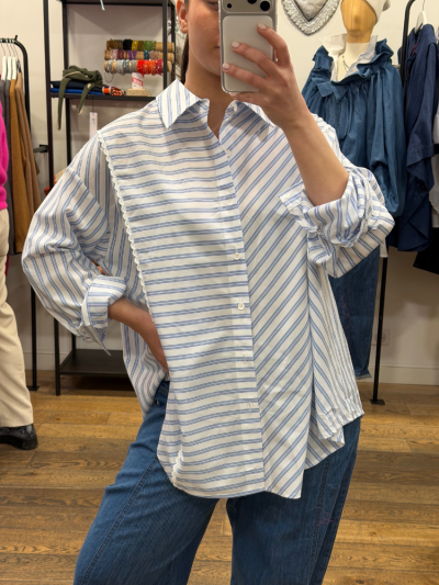 Chemise SUZANNE rayé bleu 2