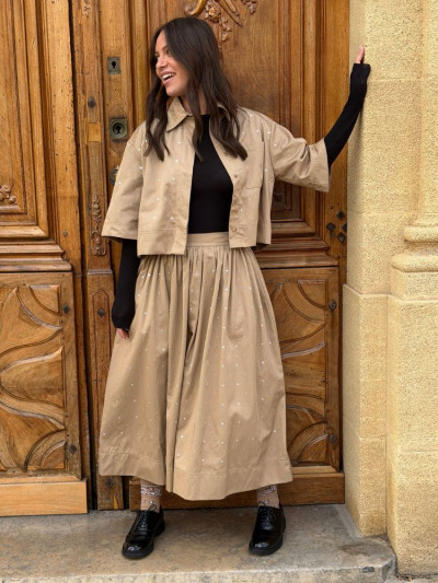 Chemise ANDY camel à clous 2