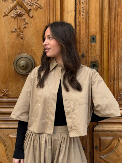 Chemise ANDY camel à clous