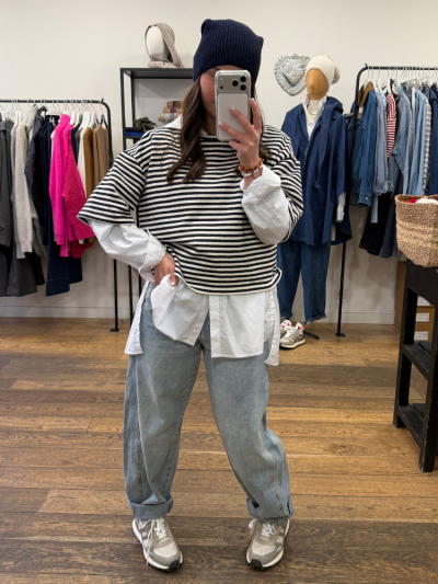 T-shirt TOINE marinière bleu 2