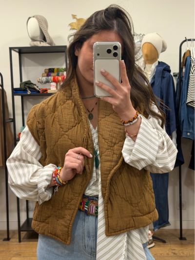 Gilet sans manches FELIX camel