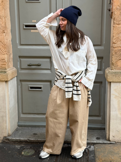 Chemise CLAUDIA écru à noué 2