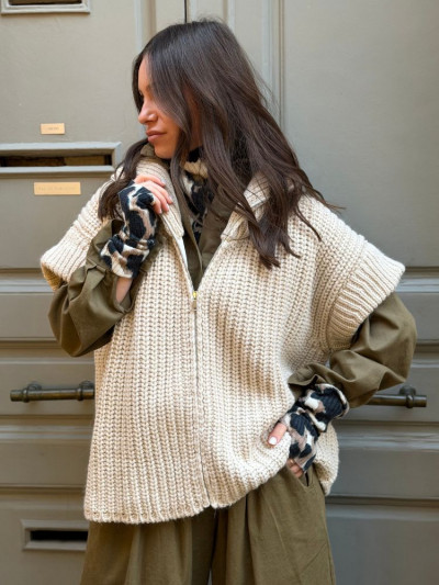 Gilet SUPER sans manches écru