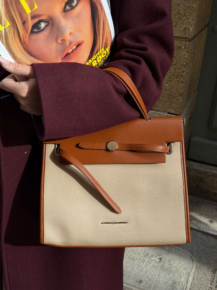 Sac NIRI écru/camel