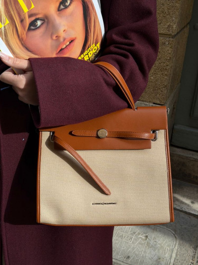 Sac NIRI écru/camel