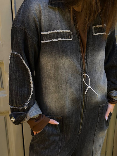 Combinaison SPINNE denim noir 2