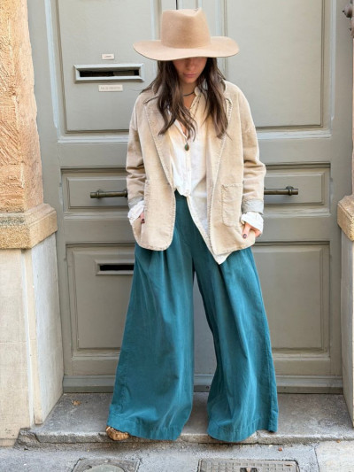 Pantalon VALENTINA turquoise 2