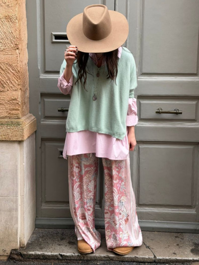 Pantalon IKOO rose 2