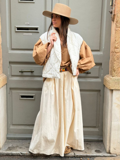 Gilet sans manches FELIX écru 2