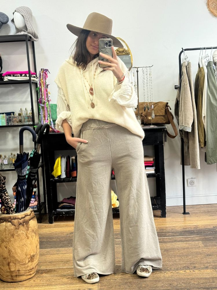 Pantalon SILLARO taupe