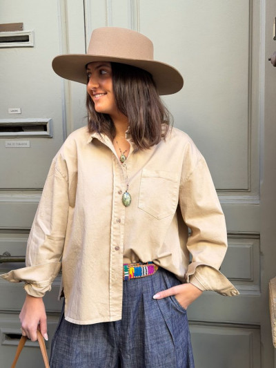 Chemise LUTETIA beige