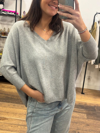 Pull JEFFERSON pearl grey