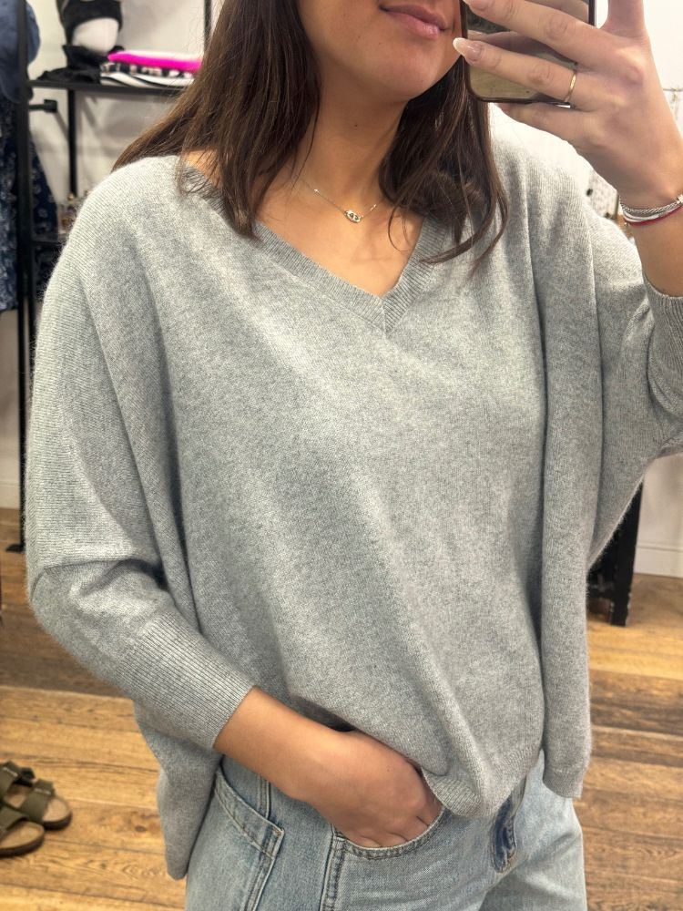 Pull JEFFERSON pearl grey