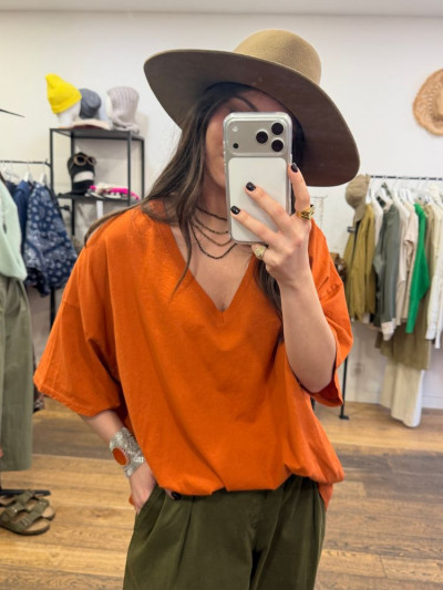 T-shirt TINA terra-cotta