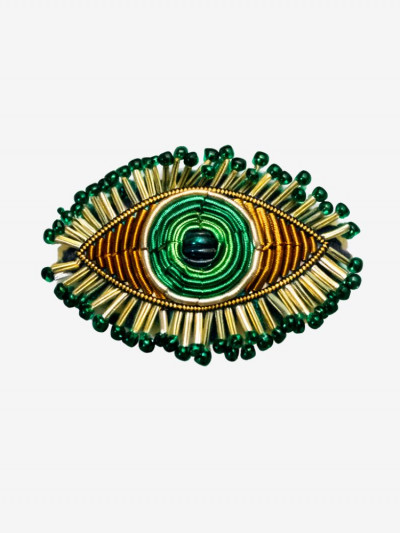 Broche OEIL vert