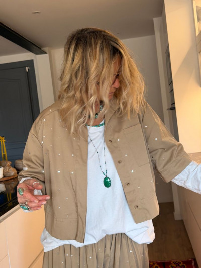 Chemise ANDY camel à clous