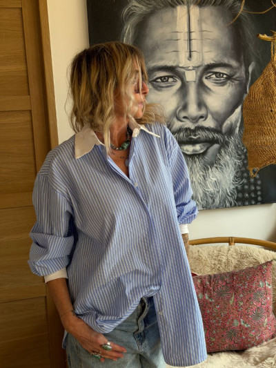 Chemise LARA rayé bleu