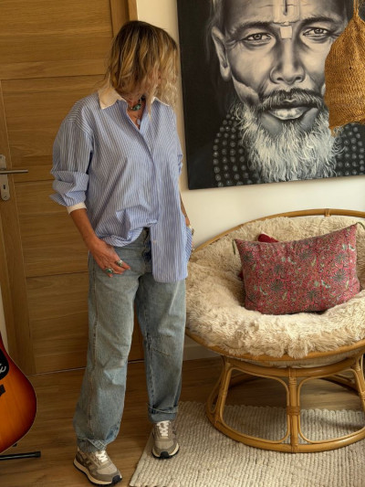 Chemise LARA rayé bleu 2