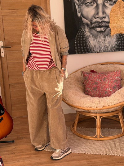 T-shirt TOINE marinière rouge