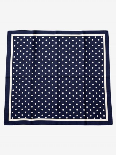 Foulard ZITA marine à pois