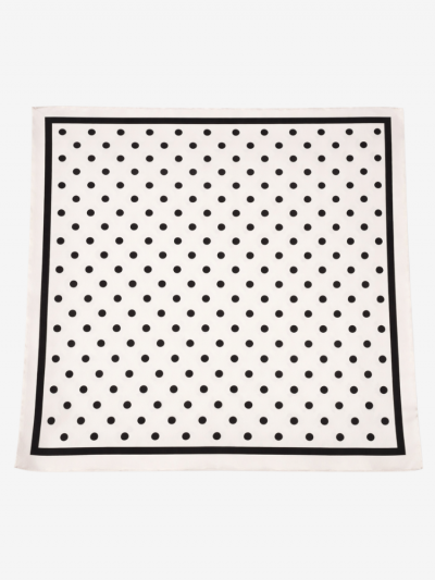 Foulard ZITA écru à pois