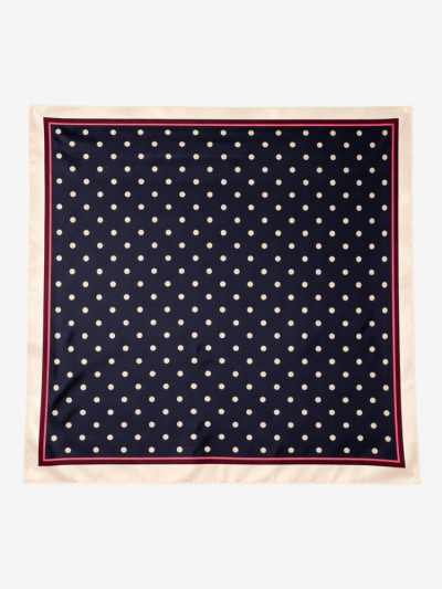 Foulard INES marine à pois