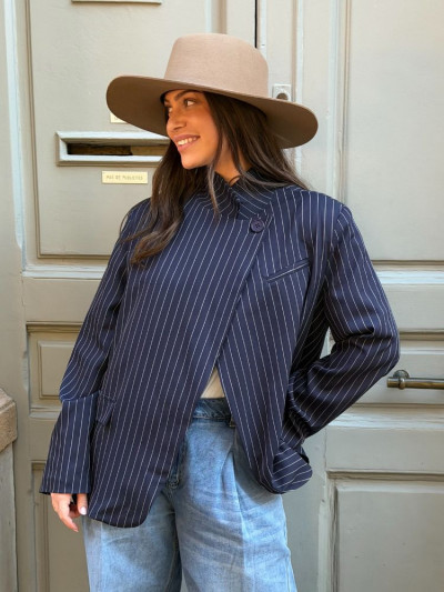 Blazer MADISSON rayé marine