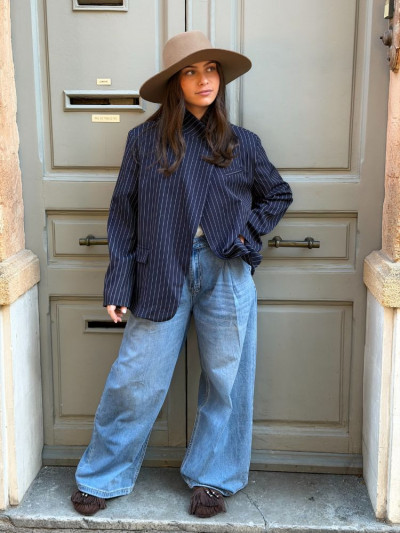 Blazer MADISSON rayé marine 2